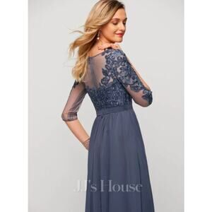 Women's formal cocktail dress in cornflower blue grey by JJ's House size 10